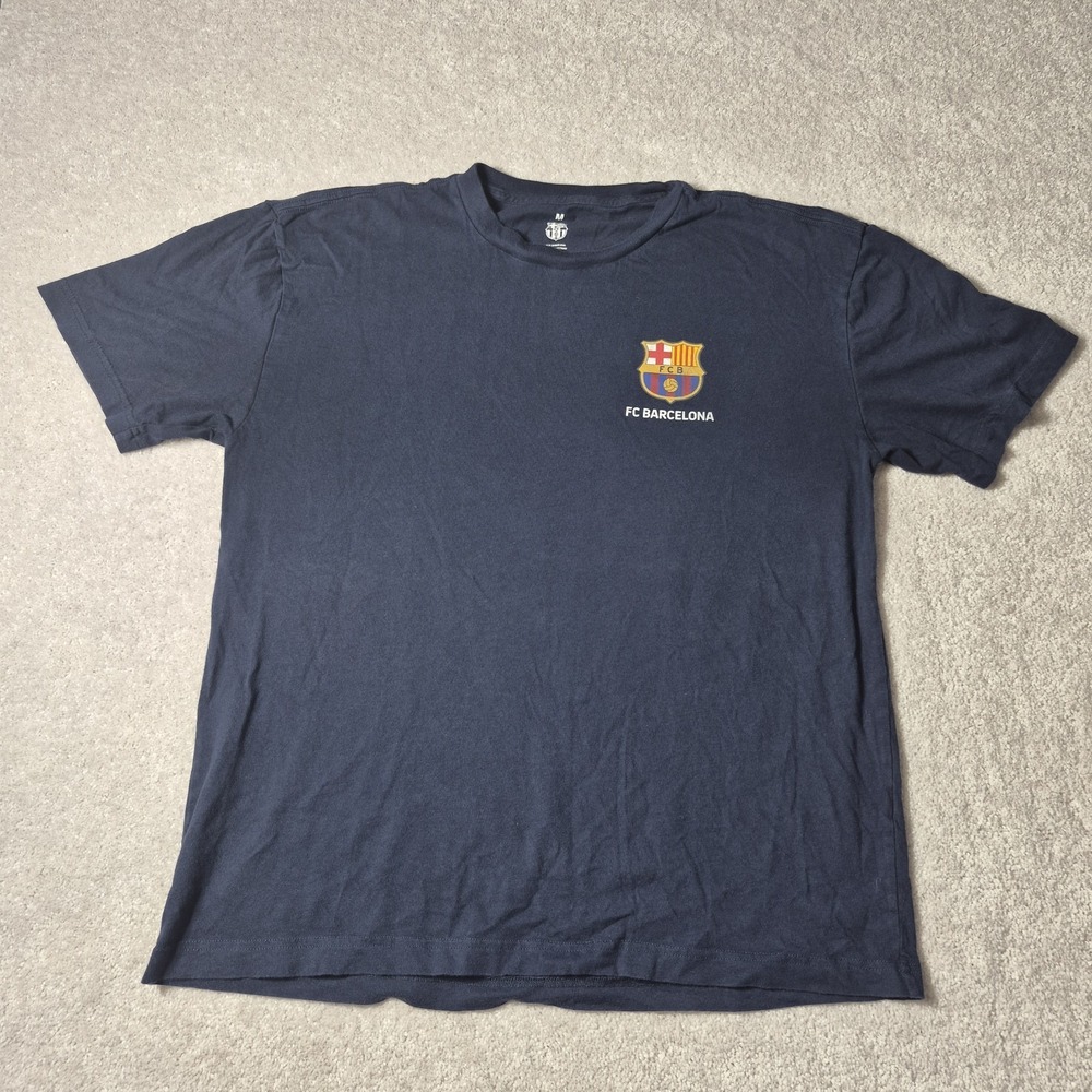 FC Barcelona Hollister Short Sleeve T Shirt Men's Medium Dark Blue Soccer